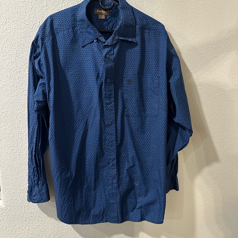 Ariat Blue Casual Button Down Shirt